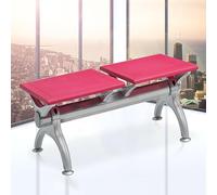 Banc de salle d'attente 2 places - Chaises de bureau en cuir PU avec cadre en acier pour aéroport, hôpital, banque, école, salon de coiffure - Siège de réception d'invités à grande capacité de charge