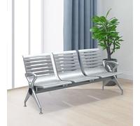 Banc de salle d'attente 3 places avec accoudoirs, dossier ergonomique pour plus de confort, idéal pour clinique, aéroport, hôpital, salon, entrée bancaire