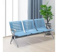 Banc de salle d'attente 3 places avec accoudoirs, dossier ergonomique pour plus de confort, idéal pour clinique, aéroport, hôpital, salon, entrée bancaire
