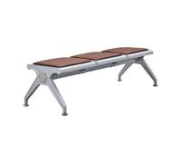 Banc de Salle d'attente 3 Places - Chaises de Salle d'attente en Cuir PU, Banc de réception d'aéroport, chaises de Bureau, Chaise de Zone pour aéroport, Affaires, hôpital, marché (Marron 160