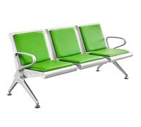 Banc de salle d'attente 3 places robuste, capacité de charge de 450 kg, chaises ergonomiques en polyuréthane pour aéroport, hôpital, bureau, zone publique
