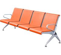 Banc de salle d'attente 4 places avec accoudoirs et dossiers pour bureau, aéroport et zones de réception d'hôpital