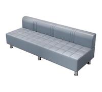 Banc de Salle D'attente avec Dossier, Chaise de Bureau Rembourrée en Cuir Synthétique, Canapé de Loisirs Moderne, Support en Métal, for Clinique, Aéroport, Hôpital, Barbier, Salon de Coiffure(Gray,140