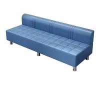 Banc de salle d'attente avec dossier, siège de réception rembourré en cuir synthétique, canapé de loisirs moderne avec support en métal pour cliniques, aéroports, hôpitaux, bars, salons