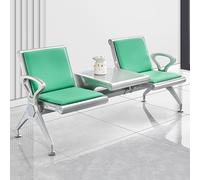 Banc de salle d'attente avec table et accoudoirs, chaises de réception en cuir synthétique avec dossier pour bureau, banque, hôpital, école, salon de coiffure, aéroport