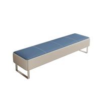 Banc de Salle d'Attente, Banc de Réception Rembourré pour Bureau Hall | Siège de Zone d'Attente en Similicuir, Canapé de Bureau Moderne et Mobilier Pratique(Gray blue,120cm/47.2in)