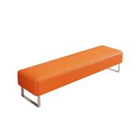 Banc de Salle d'Attente, Banc de Réception Rembourré pour Bureau Hall | Siège de Zone d'Attente en Similicuir, Canapé de Bureau Moderne et Mobilier Pratique(Orange,150cm/59in)