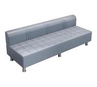 Banc de Salle D'attente de Barber Shop, Banc de Réception en Cuir PU | Canapé Moderne de Loisirs pour Invités de Bureau, Clinique, Hôpital, Aéroport, Salon(Gray,110x55cm/43x22in)