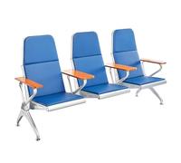 Banc De Salle D'Attente en Cuir SynthéTique, Chaise De Bureau, d'accueil, avec Support à Perfusion Amovible, pour HôPital, Clinique, RéCeption(210x72x110cm/83x28x43)