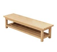 Banc de salle de bain en bois massif, organiseur de chaussures en bois à 2 niveaux avec siège, banc de douche adulte pour l'intérieur, étagère de rangement pour cuisine, couloir, salon, chambre à