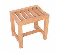 Banc de salle de bain portable en bois - Chaise de douche imperméable pour baignoire - Tabouret de bain avec étagère Sto - Idéal pour intérieur/extérieur