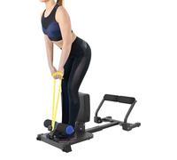 Banc de squat profond Sissy - Pliable - Avec bandes de fitness - Appareil d'entraînement réglable pour abdominaux et fessiers - Station d'entraînement pour la maison, le bureau, la gym