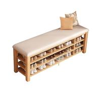 Banc de Support à Chaussures coussionnées Rangement d'entrée en Bois Massif Small Entry Banc Sleat Organisateur d'armoire à Chaussures de Couloir de Vocation Blanc 80cm