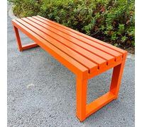 Banc de terrasse en métal résistant aux intempéries de 150 cm, dos nu pour 2 personnes, cadre en acier robuste, banc de jardin pour cour, porche, entrée et espaces de travail.