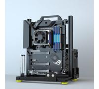 Banc de test de cadre d'assemblage créatif PC, boîtier à cadre en plein air, support de carte mère d'ordinateur à monter soi-même, châssis ITX ATX MATX/EATX ouvert en aluminium (ATX)