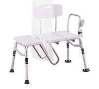 Banc de Transfert de Baignoire-VEVOR-avec Protection de Rideau en Forme de U et Dossier Réversible-Capacité de 400 kg