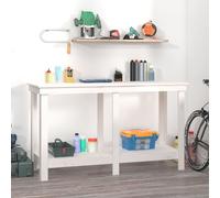 Banc de Travail Bois de Pin Massif Rangement Multicolore Multi-taille vidaXL