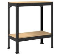 Banc de travail en bois d'ingénierie - vidaXL - Noir - 81x41x91 cm - Surface de travail robuste