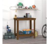 Banc de travail Marron miel 80x50x80 cm Bois de pin massif marron miel G