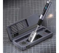 Banc de Travail Mobile HS02, Ensemble de Fer à Souder Intelligent pour une Soudure Efficace - Alimentation Multi Protocoles avec Puissance de 100W et Contrôle de Température (HS-02B haute)