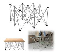 Banc de travail pliable en acier inoxydable, table araignée robuste avec sac de rangement, idéal pour la construction de garage et la menuiserie, support de chevalet de sciage à 8 pieds