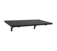 Banc de travail pliable mural - Établi - Bureau mural pliable - Pour chambre à coucher, bureau, café, cuisine - Noir - 81 x 45,5 x 25 cm