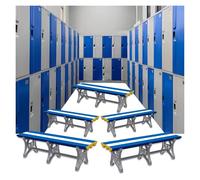 Banc de vestiaire imperméable antidérapant avec lattes en plastique ABS, tabouret de repos durable pour salle de sport et salle de bain