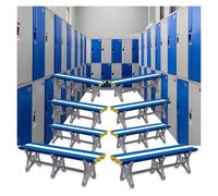 Banc de vestiaire imperméable antidérapant avec lattes en plastique ABS, tabouret de repos durable pour salle de sport et salle de bain