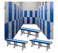 Banc de vestiaire imperméable antidérapant avec lattes en plastique ABS, tabouret de repos durable pour salle de sport et salle de bain