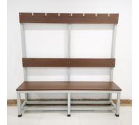 Banc de vestiaire industriel avec design simple et double face, parfait pour les hôtels et les salles de sport, idéal pour s'habiller et se déshabiller facilement