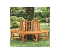 Banc demi-circulaire tour d'arbre Ø208cm bois massif eucalyptus 362156