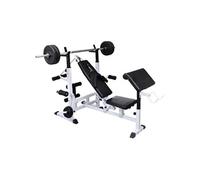 Banc d'entraînement avec support de poids jeu d'haltères 90 kg