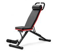 Banc d'entraînement réglable pour salle de gym à domicile, banc incliné multi-positions avec dossier rembourré, rouleaux de jambes en mousse et cadre en acier stable pour abdominaux, entraînement de