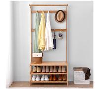 Banc d'entrée 3 en 1 avec porte-manteau, arbre de couloir autonome avec rangement de chaussures, nizer mural multifonctionnel pour couloir, salon, chambre à coucher