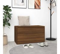 Banc d'Entrée 80x40x45cm Chêne Fumé Bois d'Ingénierie Rangement Couloir vidaXL
