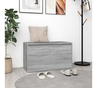 Banc d'Entrée 80x40x45cm Chêne Fumé Bois d'Ingénierie Rangement Couloir vidaXL