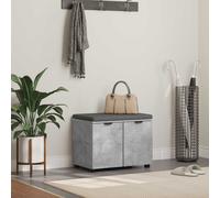 Vidaxl Banc D'entrée Avec Coussin Chêne Noir 100 X 38 X 46 Cm