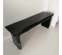 Banc D'entrée avec Des Bords Irréguliers, Banc en Bois Intérieur 50 Cm/120 Cm pour Bout De Lit De Chambre, Banquette Restaurant, Repose-pieds, Tabouret À Chaussures Bois(Black,50*20*40 cm)