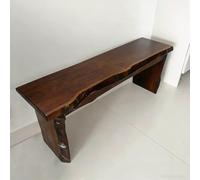 Banc D'entrée avec Des Bords Irréguliers, Banc en Bois Intérieur 50 Cm/120 Cm pour Bout De Lit De Chambre, Banquette Restaurant, Repose-pieds, Tabouret À Chaussures Bois(Walnut,120*28*40 cm)