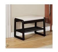 Banc d'entrée avec étagère à chaussures et coussin d'assise Cadre trapézoïdal pour la stabilité Idéal pour entrée ou salon 100 x 34 cm (B)