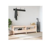 vidaXL Banc d'entrée, banc à chaussures 160x28x45 cm bois de pin massif Marron