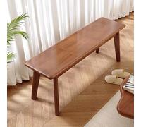 Banc d'entrée, banc de salle à manger vintage en bois massif, style milieu du siècle, design à coins arrondis pour chambre à coucher ou porte d'entrée