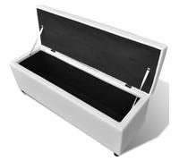 Banc d'entrée - Banquette - vidaXL - bois - blanc - charge max : 110 kg - 116 x 39 x 44 cm (5673)