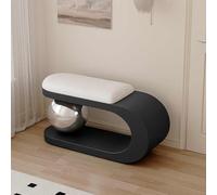 Banc d'entrée capitonné multifonctionnel - Design incurvé peu encombrant pour chambre à coucher, salon et bureau