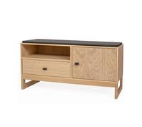 Banc d'Entrée Design en Bois "Slussen" 100cm Naturel