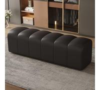 Banc d'entrée d'intérieur moderne avec rangement pour chaussures, chambre à coucher, bout de lit, noir, 101,6 x 10,2 cm, parfait pour les espaces de vente au détail, les casiers et une utilisation à