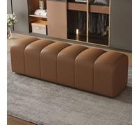 Banc d'entrée d'intérieur moderne, banc de rangement pour chaussures, banc marron élégant pour couloir, vestiaire et maison, 152,4 x 10,2 cm, design compact