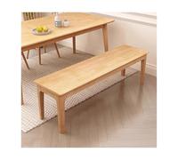 Banc d'entrée en bois Banc de table à manger de ferme Banc en bois avec design sans accoudoirs Banc de bout de lit pour chambre à coucher Salle à manger Salon Couloir(Wood color,L-120cm/47.2in)