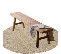 Banc d'entrée en bois fin pour chambre à coucher et salon, siège de fenêtre de 150 cm, finition bois fin, rangement intérieur élégant, parfait pour la table à manger et la décoration de la chambre à