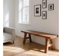 Banc d'entrée en bois pour l'intérieur, grain de bois naturel, design simple, le cadre de support est solide, pour la cuisine, la salle à manger, le salon, la chambre à coucher, l'entrée du vestiaire.
